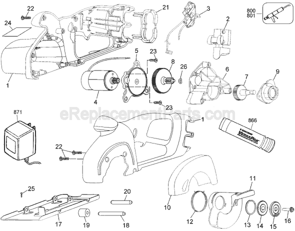 Page A Diagram and Parts List for VP600 Type 1 Black and Decker Circular Saw